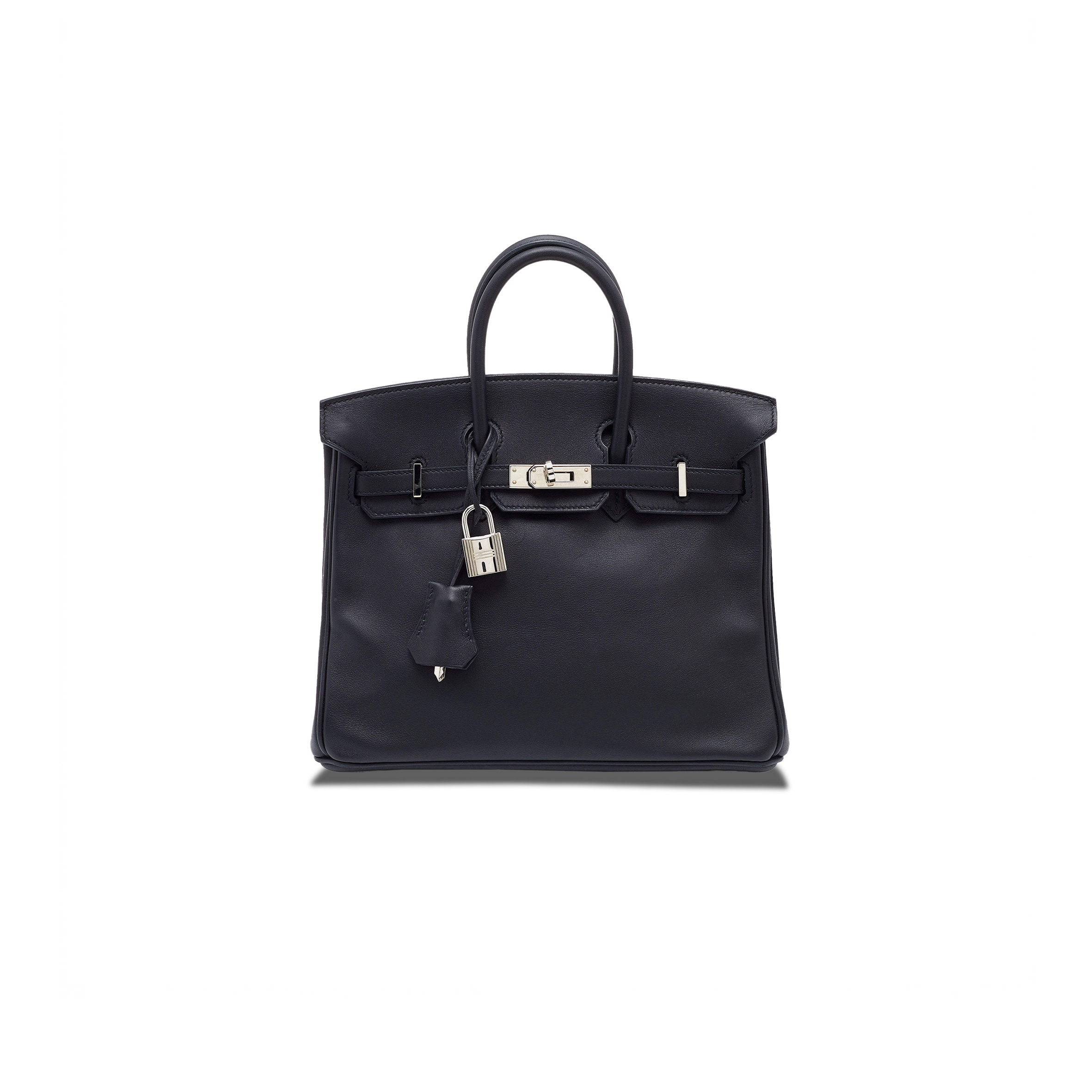 HERMÈS MASTER BIRKIN 25 SWIFT LEATHER BLACK SILVER BUCKLE BAG H049362CK02 (25*20*13cm)